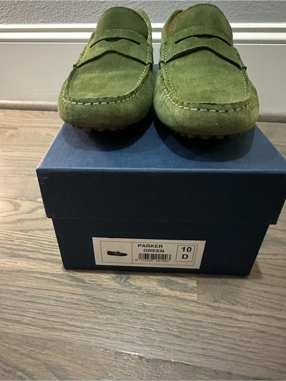 Jack Erwin Parker Green Suede Loafers for Men